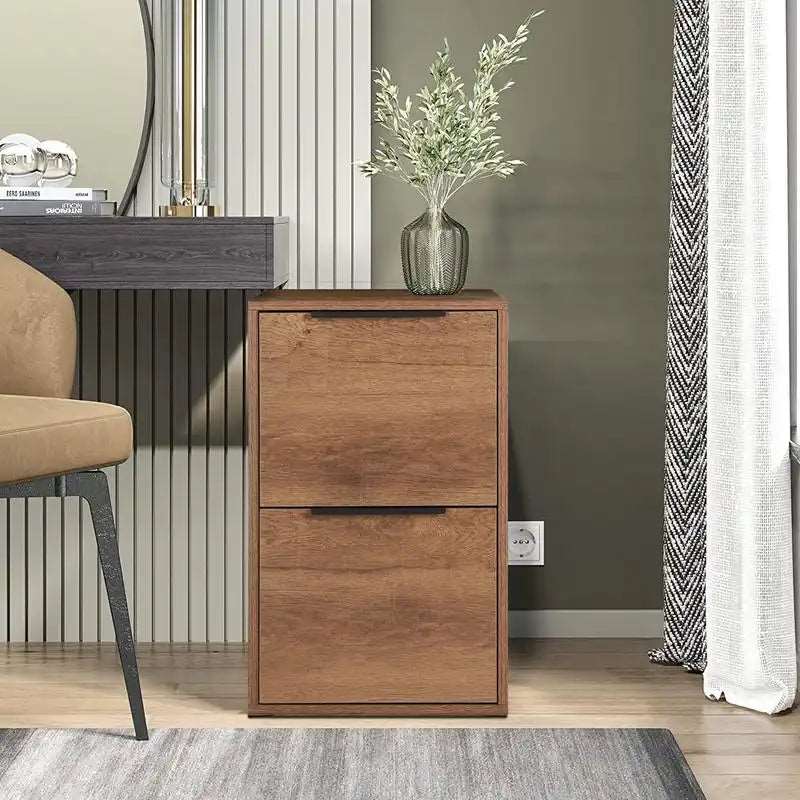 Greatmeet Vertical Wooden Storage Filing Cabinet for Home Office,School #brown