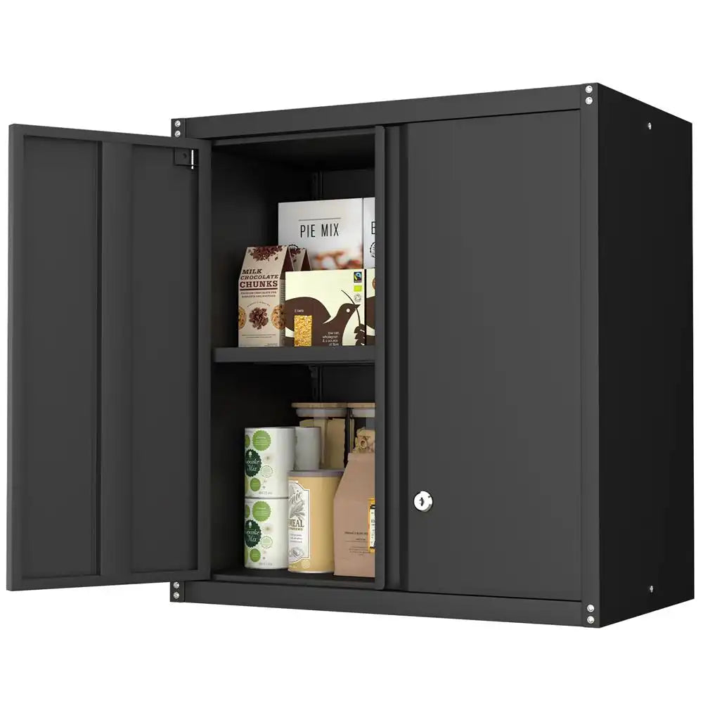 Greatmeet Wall Mount Metal Storage Cabinets for Garage, Office and Home