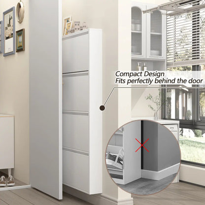 Wall Mount Metal Shoe Organizer for Entryway 23 flip drawers