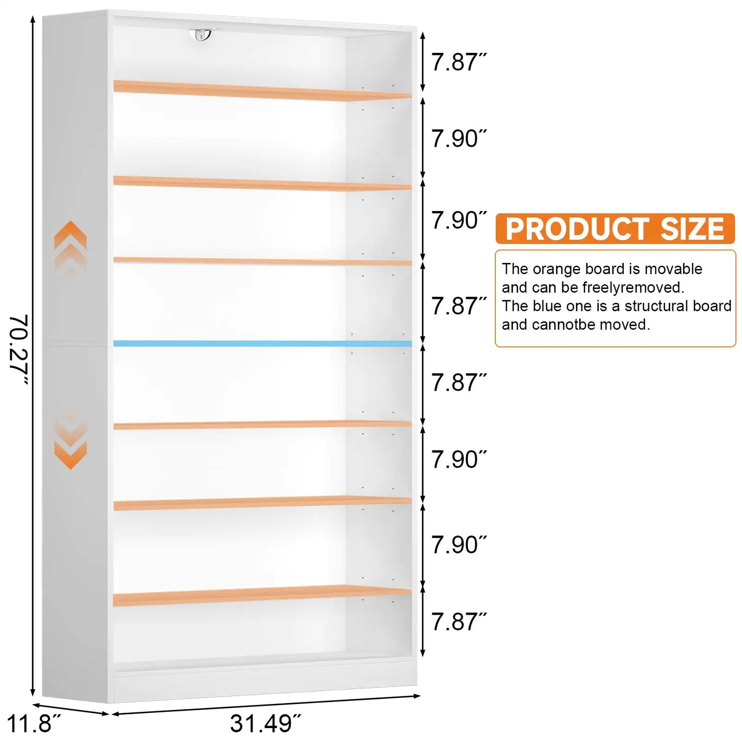 Greatmeet Shoe Rack for Closet, Tall Freestanding Wooden Shoe Storage Organizer for Entryway Mudroom Garage, White 11.8 x 31.5 x 70.3 inches