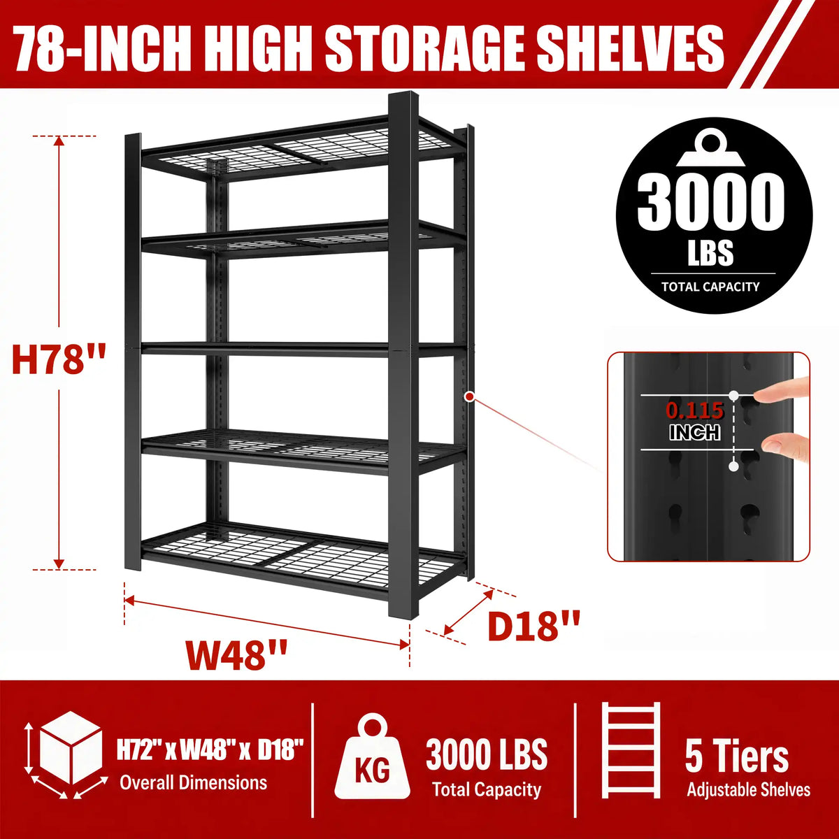 Diagram illustrating the modular structure and vertical setup of the industrial storage system.