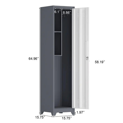 detailed dimensions for the tall narrow storage locker suiitable for small spaces