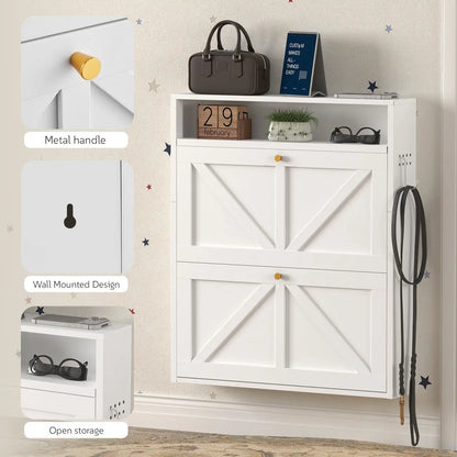 detailed view of the smooth metal tilt-out mechanism on the double-layer flip drawer shoe rack
