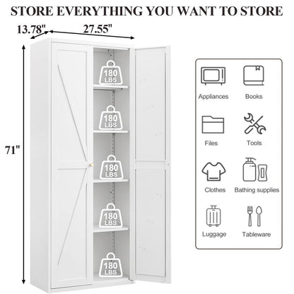 Greatmeet Kitchen Pantry Storage Cabinet, Tall Pantry Cabinet