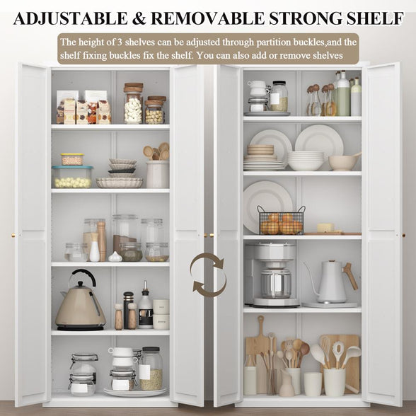 Greatmeet Kitchen Pantry Storage Cabinet, Tall Pantry Cabinet
