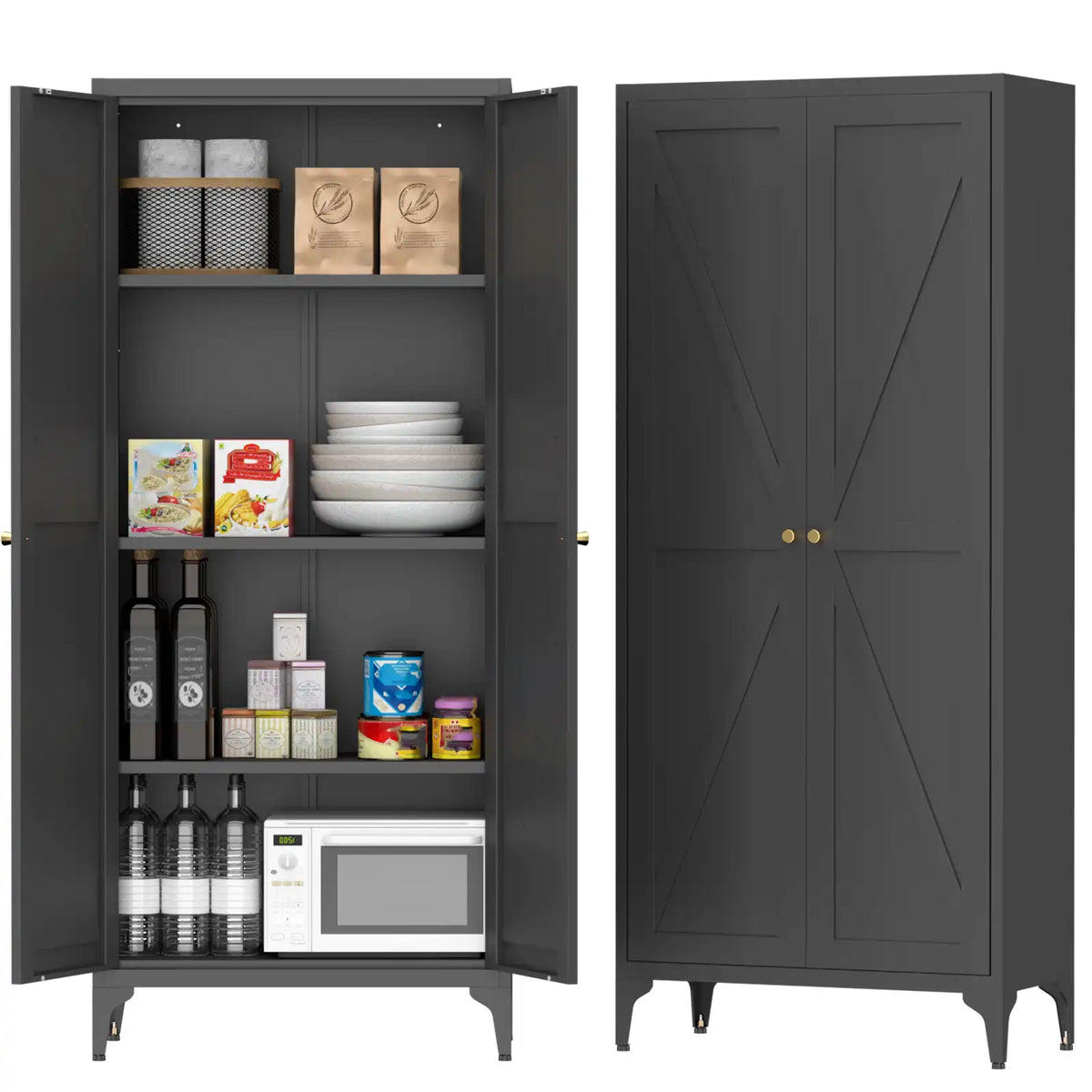 metal cabinet with a simple and classic design #black #standard