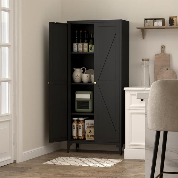 Greatmeet Kitchen Pantry Storage Cabinet, Tall Pantry Cabinet