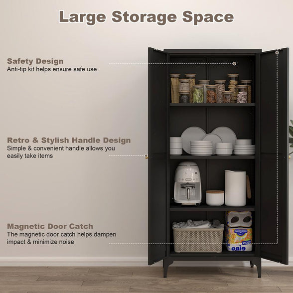 Greatmeet Kitchen Pantry Storage Cabinet, Tall Pantry Cabinet